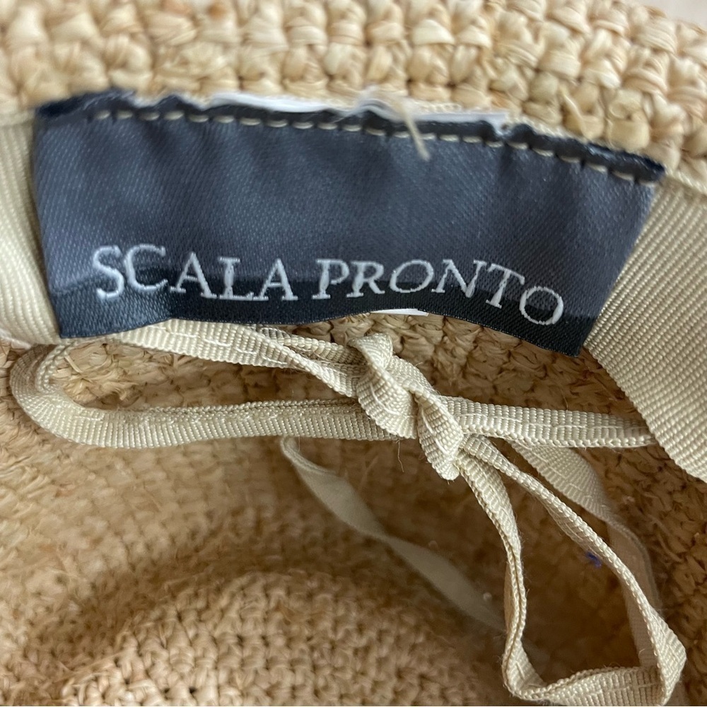 Scale Pronto Straw hat with stylish brown twine and beads - Picture 10 of 11
